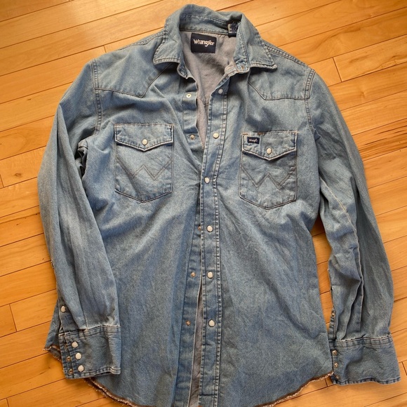 Mens Wrangler Snap button Shirt - Picture 3 of 5